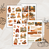 autumn walk in nature sticker sheet
