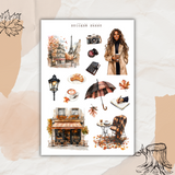 autumn in Paris sticker sheets