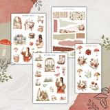 mushroom forest sticker sheet bundle