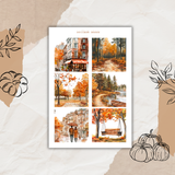 autumn walk in nature sticker sheet