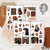 autumn academia sticker sheet bundle