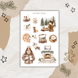 hot cocoa winter sticker sheet bundle