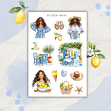 sunkissed mediterranean sticker sheet bundle