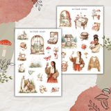 mushroom forest sticker sheet bundle