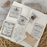 vintage paper set, 32 pieces of ephemera, paper sheets and cut outs