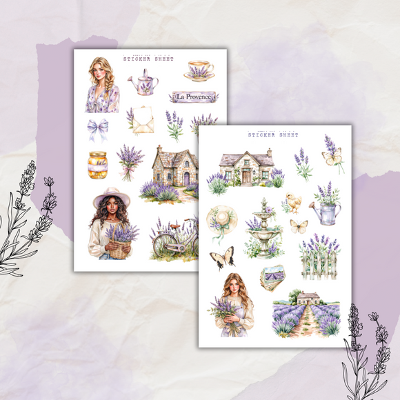 lavender haze sticker sheet bundle