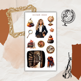 autumn academia sticker sheet bundle