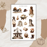 autumn farmhouse sticker sheet bundle