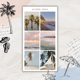 summer getaway pictures sticker sheet set