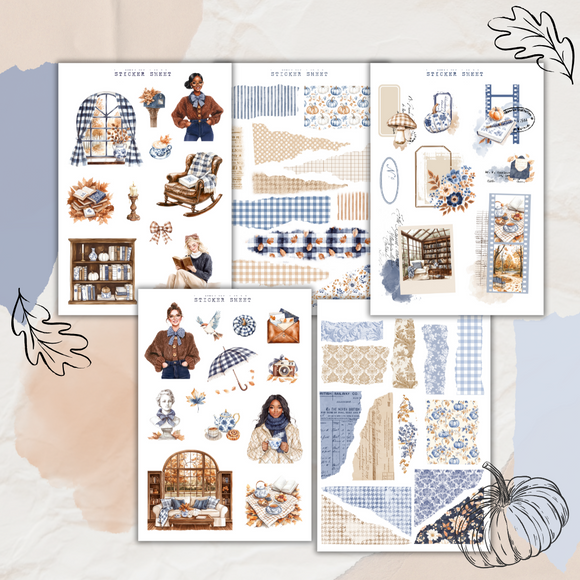 autumn residence sticker sheet bundle