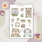pansy garden sticker sheet bundle