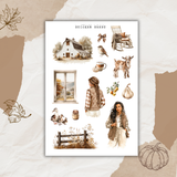autumn farmhouse sticker sheet bundle