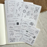 Vintage ephemera sticker sheet bundle