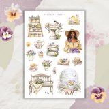 pansy garden sticker sheet bundle