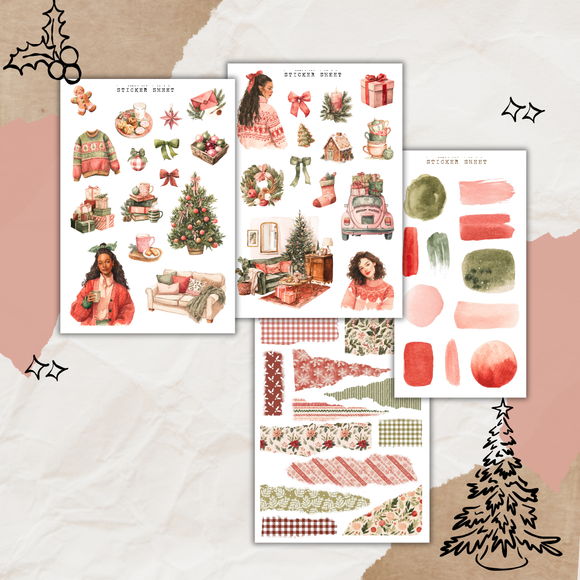 sweet Christmas Day sticker sheet bundle