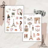 a day in Paris sticker sheet bundle