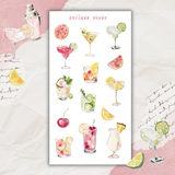 summer cocktails sticker sheet set