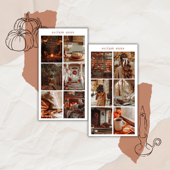 sweet autumn picture sticker sheet