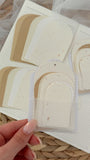 Soft colored frame paper cut outs pocket, 15 pieces