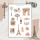 a day in Paris sticker sheet bundle