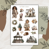 christmas farmhouse sticker sheet bundle