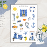greek island sticker sheet bundle