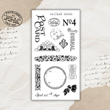 vintage collage elements sticker sheet bundle