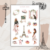 a day in Paris sticker sheet bundle