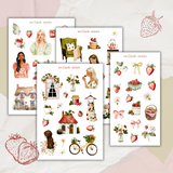 strawberry cottage sticker sheet bundle