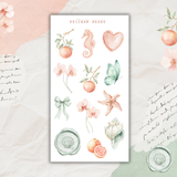grapefruit breeze sticker sheet set