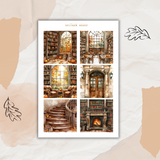autumn library sticker sheet bundle