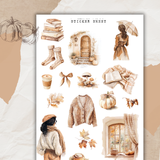 autumn glow sticker sheet