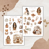rustic love sticker sheet bundle
