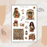autumn library sticker sheet bundle