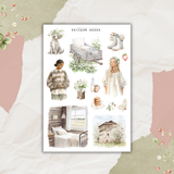 country spring sticker sheet bundle