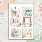grapefruit breeze sticker sheet set