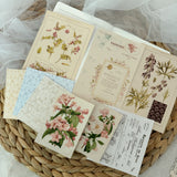 vintage paper set, 32 pieces of ephemera, paper sheets and cut outs