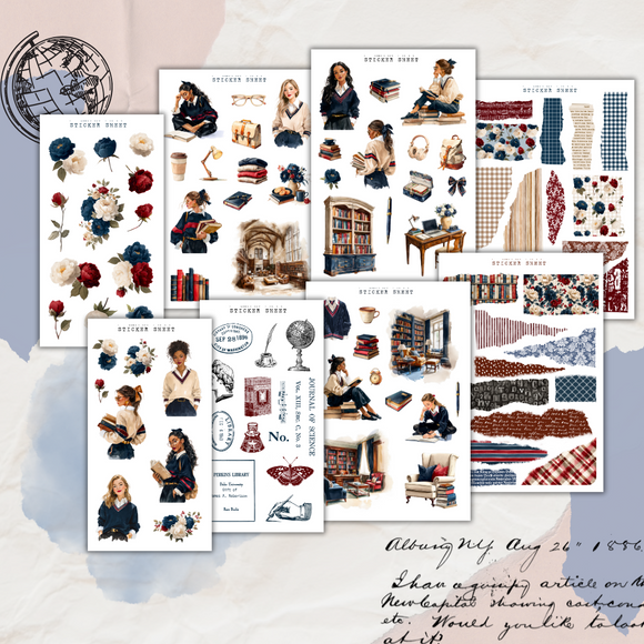 fresh academic year sticker sheet bundle