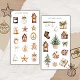 neutral xmas decor sticker sheet bundle