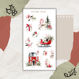 red christmas sticker sheet bundle