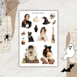 cozy and spooky stiucker sheet bundle