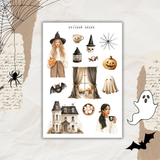 cozy and spooky stiucker sheet bundle