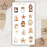 neutral xmas decor sticker sheet bundle