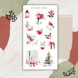 red christmas sticker sheet bundle