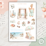 grapefruit breeze sticker sheet set
