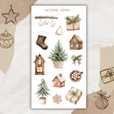 neutral xmas decor sticker sheet bundle