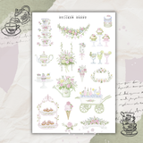 tea party sticker sheet bundle
