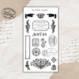vintage collage elements sticker sheet bundle