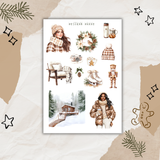 hot cocoa winter sticker sheet bundle