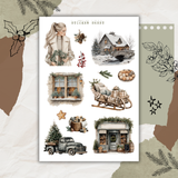 christmas farmhouse sticker sheet bundle